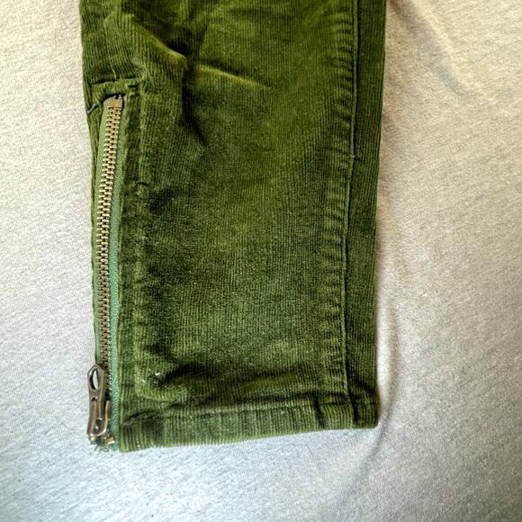 Ralph Lauren Rugby Green Corduroy Pants Tapered Zippered Ankles 6 - Picture 6 of 9